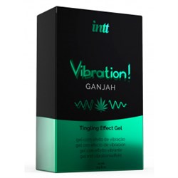 Жидкий интимный гель с эффектом вибрации и вкусом каннабиса Intt Vibration Ganjah, 15 мл - фото 21929