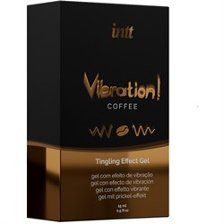 Жидкий интимный гель с эффектом вибрации и вкусом кофе Intt Vibration Coffee, 15 мл - фото 21937