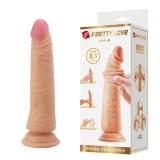 Фаллоимитатор гнущийся с эффектом скользящей кожи Pretty Love Kable L 21 см D 3,7 см - фото 22912