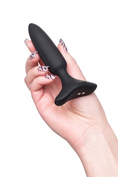 Анальная втулка Lovense Hush 2 (XS), черная, 2,5 см - фото 24711