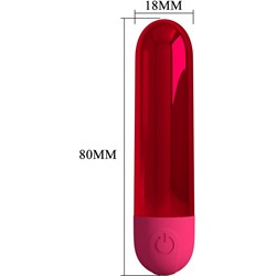Вибропуля Pretty Love Kiwi, красная - фото 24825