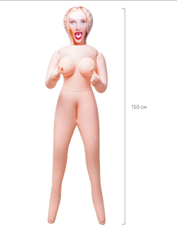 Кукла надувная Dolls-X Lilit, блондинка, с тремя отверстиями, рост 150 см - фото 24849