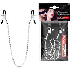 Зажимы на соски с соединительной цепочкой в виде бусинок, NTB-80689 - фото 25014