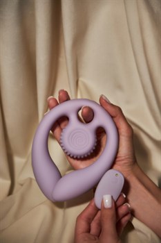 Парный вибромассажер SVibe Snail GIZI Duo, лиловый - фото 25080