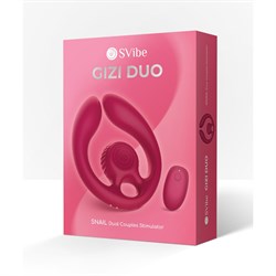Парный вибромассажер SVibe Snail GIZI Duo, бордовый - фото 25085
