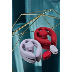 Парный вибромассажер SVibe Snail GIZI Duo, бордовый - фото 25092