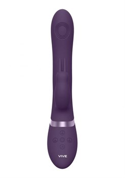 Вибромассажер-кролик Vive Rini с тройной стимуляцией, фиолетовый - фото 25129