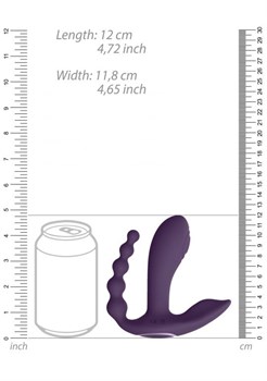Инновационный вибромассажер Vive Kata, тройной с пульсацией, фиолетовый - фото 25138