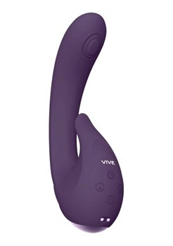 Вибромассажер-кролик Vive Miki с инновационным стимулятором зоны G, фиолетовый - фото 25153