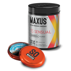Презервативы MAXUS Sensual, с железным кейсом, анатомические, 15 шт - фото 25342