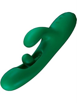 Инновационный вибратор кролик Amovibe Zenora, цвет зеленый, AMO-V-006 - фото 25436