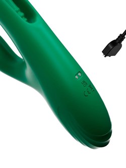 Инновационный вибратор кролик Amovibe Zenora, цвет зеленый, AMO-V-006 - фото 25437