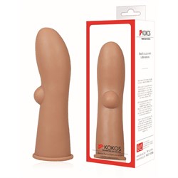 Насадка KOKOS с  дополнительной стимуляцией, реалистичная,TPR, телесный, 14.7 см, ES.01-M - фото 25561