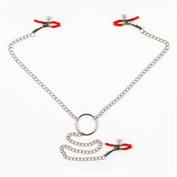 Зажимы для сосков и клитора, металл, красный - фото 25694