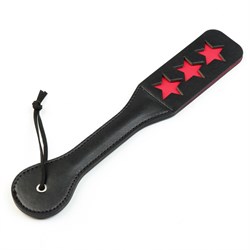 Шлепалка двойная из ПВХ черная с " тремя звездами" - фото 25696