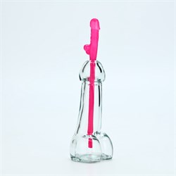 Подарочный набор новогодний «Большого и твердого счастья», стакан 100 мл, трубочка, 18+ - фото 25722