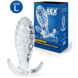 Втулка анальная «Anal Pleasure», size L, с рельефом,  Sex Expert  - фото 25734