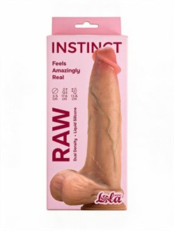 Реалистичный дилдо Raw Instinct 13,6 х 3,5 см - фото 26418