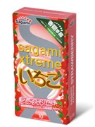 *SAGAMI Xtreme Strawberry 10шт. Презервативы со вкусом клубники, латекс 0,04 мм