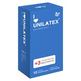 ПРЕЗЕРВАТИВЫ UNILATEX NATURAL PLAIN 12 ШТ+3ШТ В ПОДАРОК