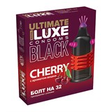 Презервативы с усиками Luxe BLACK ULTIMATE Болт на 32 с ароматом вишни, 1 шт