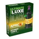 Презервативы с усиками Luxe BLACK ULTIMATE Хозяин Тайги с ароматом абрикоса, 1 шт