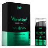 Жидкий интимный гель с эффектом вибрации и вкусом каннабиса Intt Vibration Ganjah, 15 мл