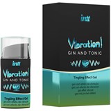 Жидкий интимный гель с эффектом вибрации и вкусом коктейля Intt Vibration Gin and Tonic, 15 мл