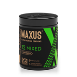 Презервативы MAXUS Mixed №12 с железным кейсом, разнообразные X-Edition, 12 шт