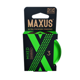 Презервативы MAXUS Mixed №3 в железном кейсе, смешанный, 3 шт