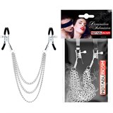 Зажимы на соски с серебристой цепочкой, NTB-80692