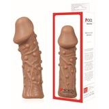 Насадка KOKOS с  дополнительной стимуляцией, реалистичная,TPR, телесный, 12.7 см, ES.06-S