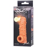 Насадка KOKOS реалистичная с дополнительной стимуляцией, TPE,  с открытым верхом, 10 см, NS 002-S