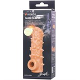 Насадка KOKOS реалистичная с дополнительной стимуляцией, TPE, телесная, 12 см, NS 006-M