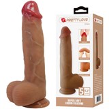 Фаллоимитатор из жидкого силикона Pretty Love Orton, L 23,5 см, D 4,9 см