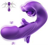 Вибратор с функциями фингеринга и лизания, Secwell, фиолетовый