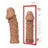 Насадка KOKOS с  дополнительной стимуляцией, реалистичная,TPR, телесный, 14.7 см, ES.06-M - фото 25467