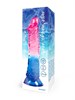 Фаллоимитатор гелевый на присоске EROWOMAN, розово-голубой, L 18 см, D 3,7 см - фото 25586