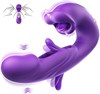 Вибратор с функциями фингеринга и лизания, Secwell, фиолетовый - фото 25812