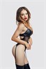 Комплект Glossy Miriam из топа на шнуровке и трусиков из материала Wetlook , L - фото 26044